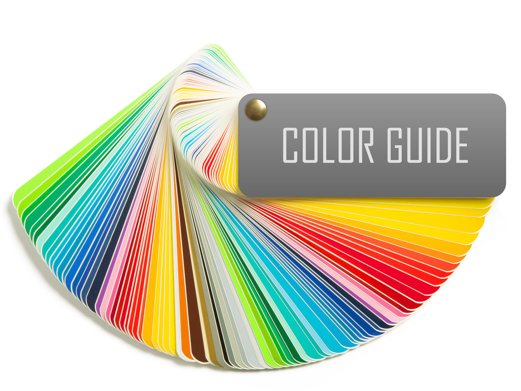 color guide isolated on white background